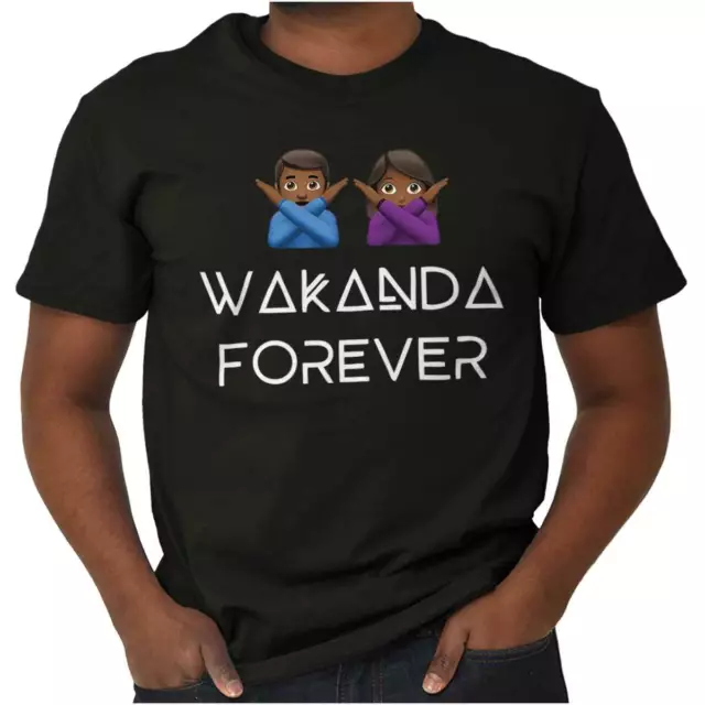 Wakanda Forever Emoji Funny Graphic Novelty Womens or Mens Crewneck T Shirt Tee