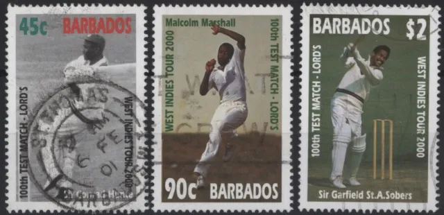 Barbados 2000 West Indies Cricket Tour set of 3, used