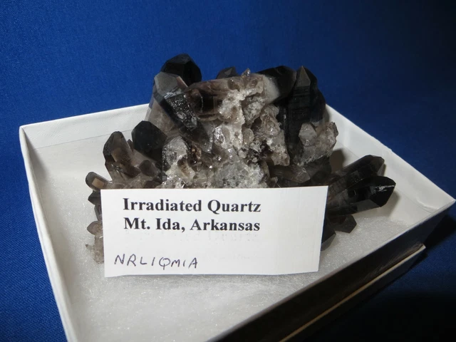 Black Quartz Crystals Fine Points Irradiated  Quartz Mount Ida Arkansas USA