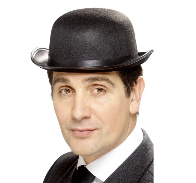 Kit De Nounou Victorienne Pour Adultes, Avec Chapeau Melon Noir Et Nœu