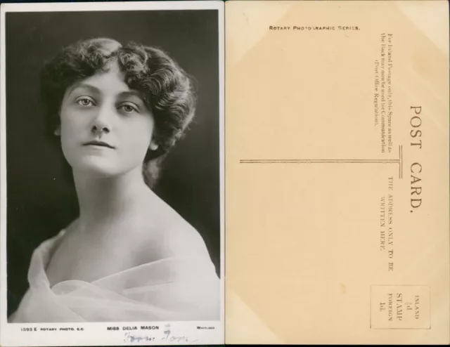 Delia Mason Rotary Photo 1593E Whitlock Edwardian Actress 2