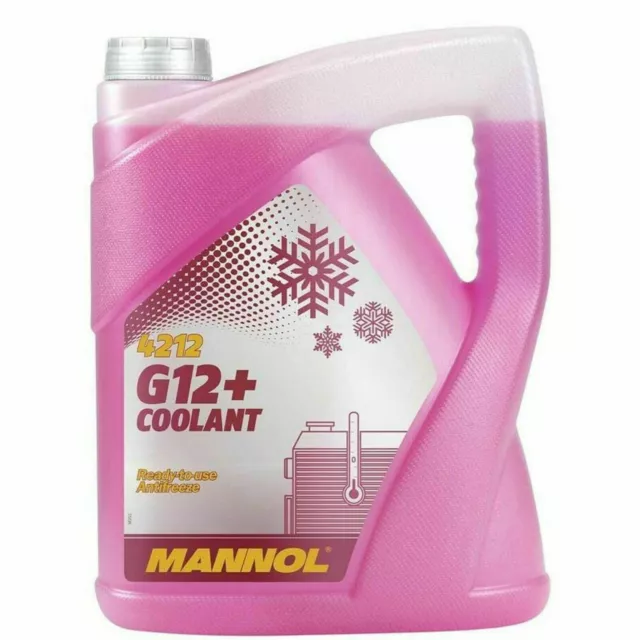 Coolant Antifreeze G12+ Red Ready Mixed 5L Long Life German Hi Spec 5 Litre