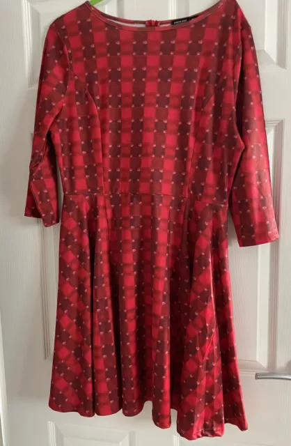 SHEIN CURVE DRESS Floral Size 0XL cotton/poly/spandex red £20.84 - PicClick  UK