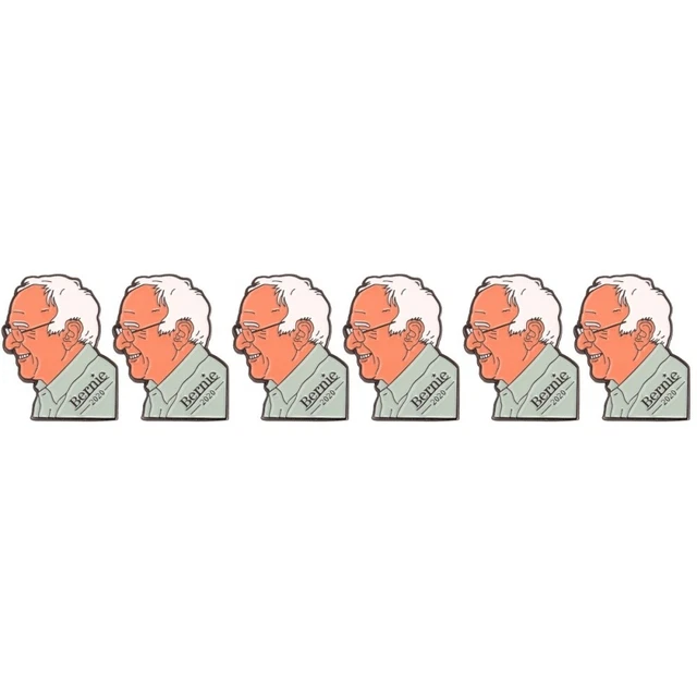 6 Pcs Bernie Sanders Support Breastpin Buttons Pin Brooch Metal