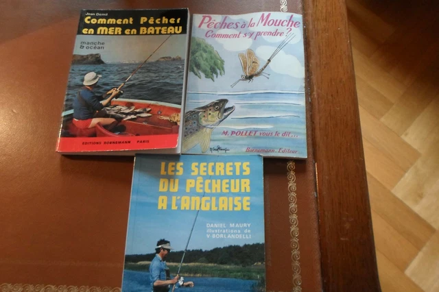 Lot De 3 Livres Anciens Sur La Pêche - Mouche Et Anglaise - En Français
