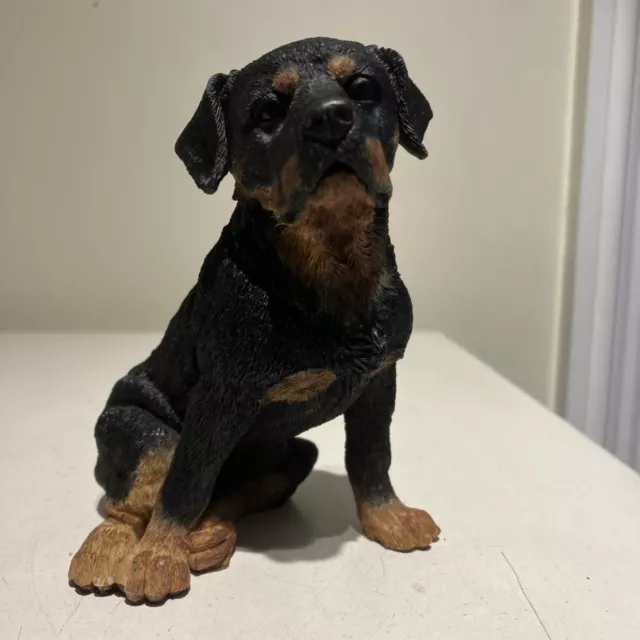 Rottweiler puppy figurine