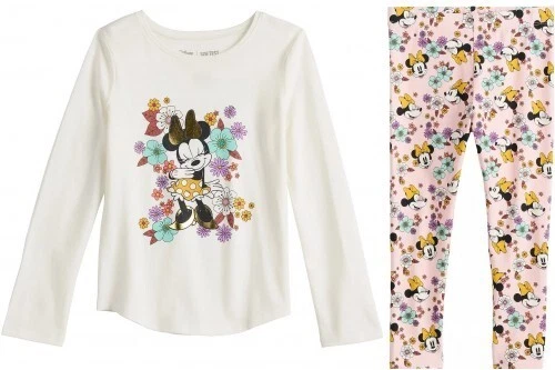 NEW 2pc DISNEY Jumping Beans MINNIE MOUSE Shirt & Leggings OUTFIT Size 4T 4 NWT