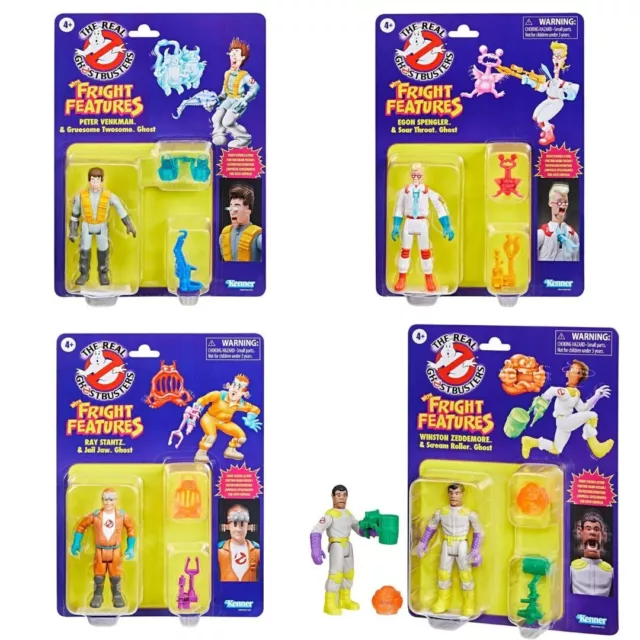 Kenner Classics The Real Ghostbusters Fright Features 4er Set Figuren MOC OVP !