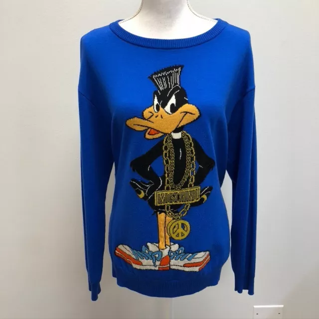 Moschino Couture Daffy Duck Wool Sweater Jumper Womens Medium Looney Tunes