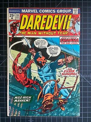 Daredevil #111 Marvel Comics 1974 1st appearance Silver Samurai Bronze Age MCU