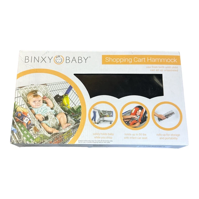 Binxy Baby Shopping Cart Hammock Black Up To 50 Lbs - Solid Black