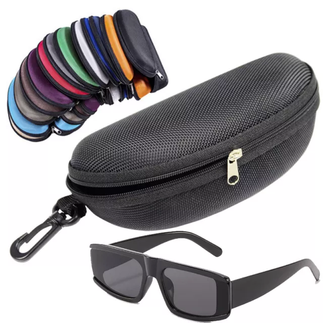 Reißverschluss Brillen Clam Shell Tragbare Sonnenbrille Hard Case Box ▲R 2