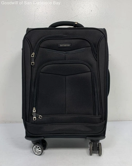 Samsonite Rolling Wheel Carry On Suitcase Luggage Bag Zipper Inner Pockets Black