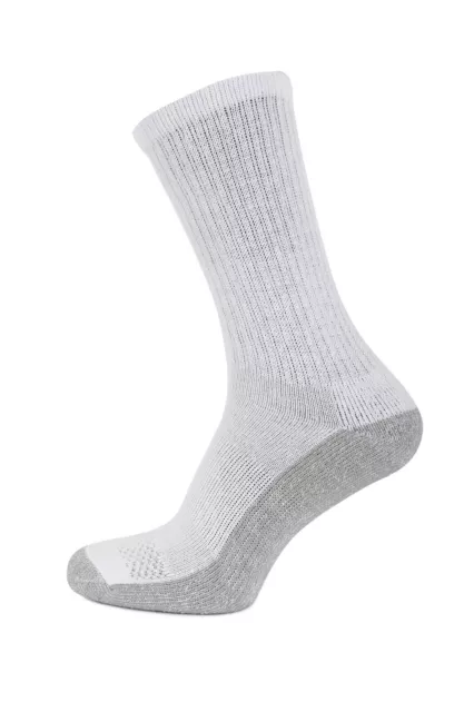 10 PAIRS BREATHABLE Men's Sport Socks White Cotton Rich Cushion Sole ...