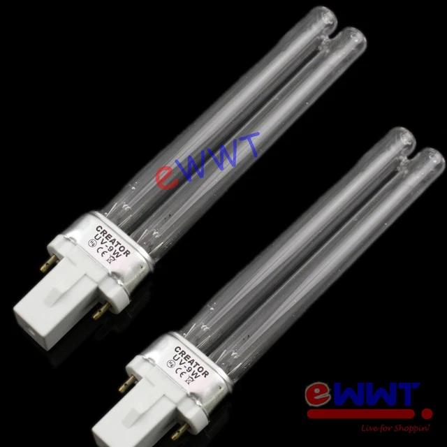 2 lampadine UV di ricambio 2 pin 9 W per filtro SunSun JUP-01/JUP-22 ZDQU423