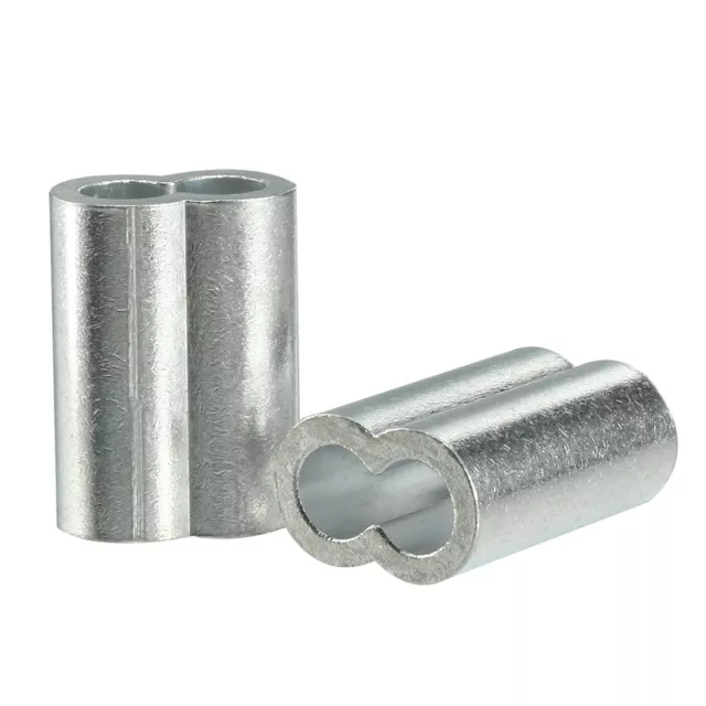 10mm 3/8-inch Cable Wire Rope Aluminum Sleeves Clip Crimping Loop 10pcs