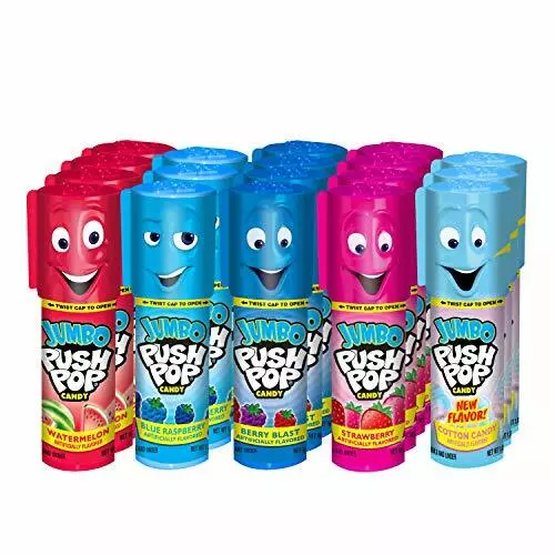 Push Pop Jumbo Candy Assortment Bulk 18 Pack