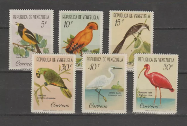 s37295 VENEZUELA 1961 MNH**  Uccelli Birds Yvert 640/2 + A, 741/3 6v