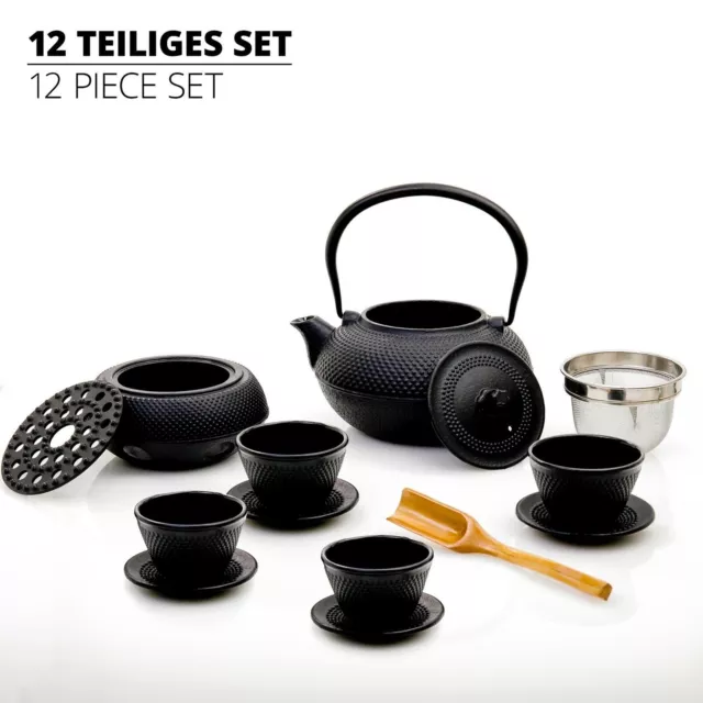 Asie Thé Set Théière Bouilloires Warmer Gobelet Tasse Japon Service de Thé Fonte