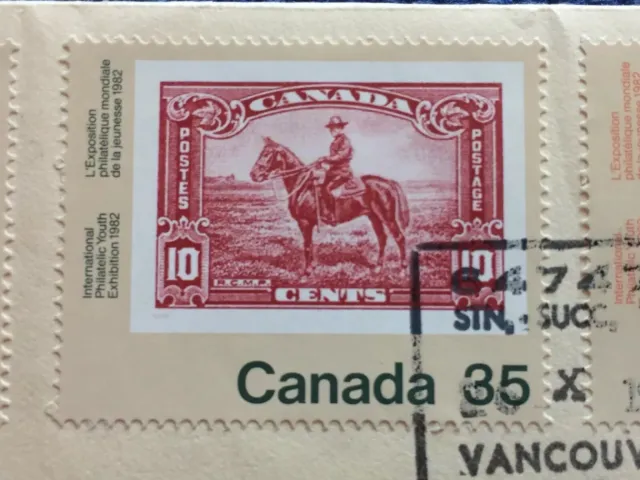 Airmail Cover Brief mit Inhalt Hotel Georgia Vancouver Canada - Franklin IL USA 3