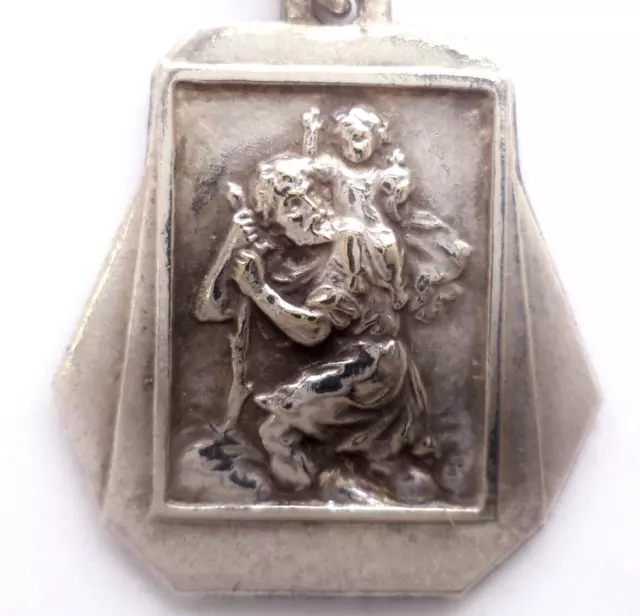 Saint Christopher - Message I'm Catholic - Ancient Medal Pendant