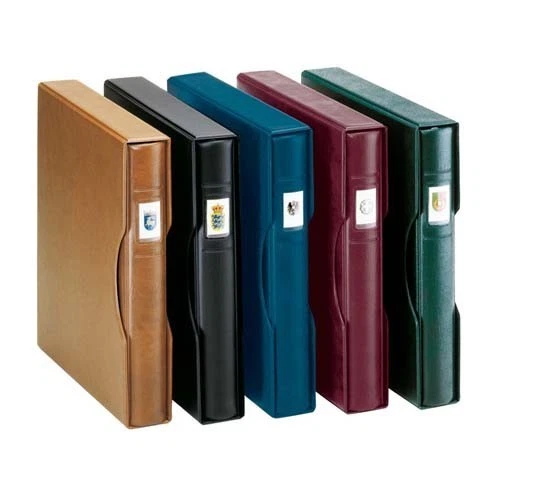 Lindner 1124 - H Set: Ringbinder 1104 mit Kassette 814-hellbraun