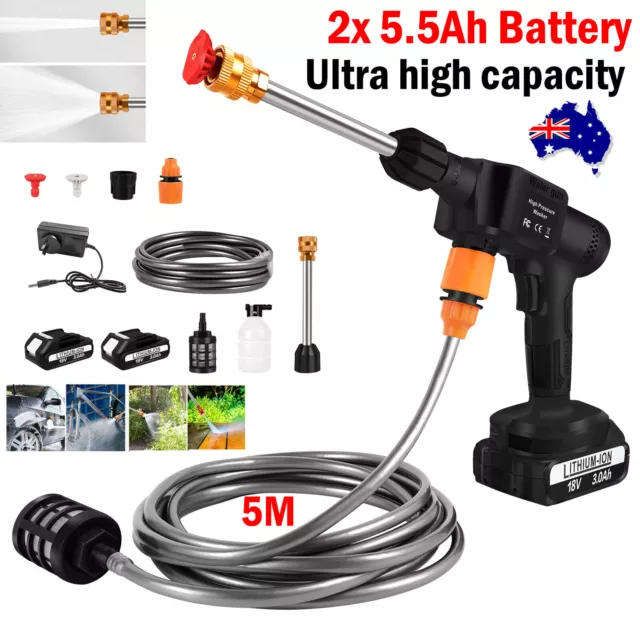 High Pressure Washer Cordless Electric Battery Water Spray Gun Car Cleaner Kits