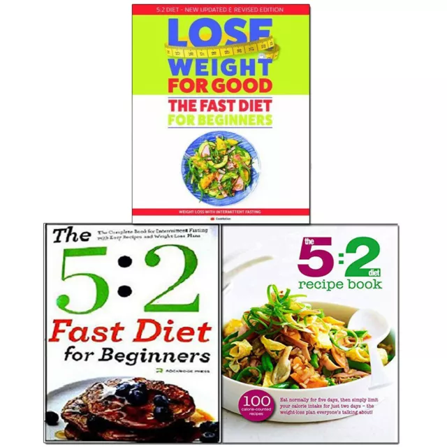 5:2 Fast Diet Recipe 3 Books Collection Set How To Lose Weight For Good New Pack