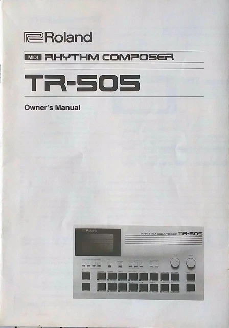 Roland TR-505 Drum Machine Rhythm Composer Original Owner's Manual Book, Japan