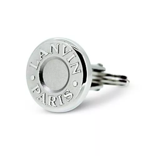 Lanvin J1606 Silver Rhodium Plated Round Cufflinks