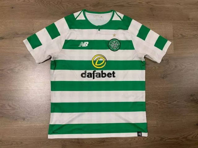 Celtic F.c. Scotland 2018/2019 Home Football Shirt Jersey Size M New Balance