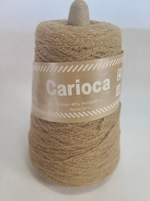 HILO CARIOCA MILLOR - Color almendra #2206 Algodón acrílico mezcla nailon Tejer 9 oz