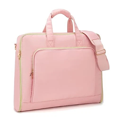 Garment Bag for Travel,Large Hanging Luggage Garment Bag Suit Bag Carry On Pink