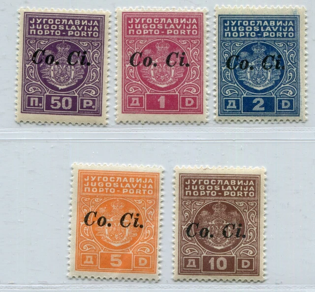 Italy 1942 Ww2 Occupation Ljubljana Laibach Lubiana Sassone 1-5 Perfect Mnh