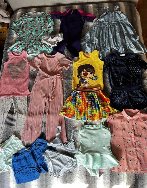Pacchetto vestiti per ragazze età 6-7 anni successivi, Ted Baker, F&F, Koton ecc.   #04