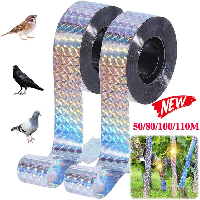 1/2 Rolle Vogelabwehr Vogelband Abschreckung Reflektierendes Vogelabwehrband NEU