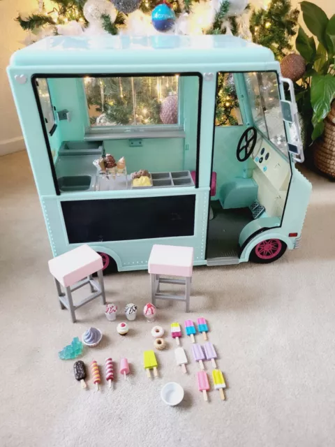OUR GENERATION ICE Cream Truck With Accessories For 18