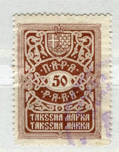 SERBIA; 1880s early classic Revenue issue fine used value