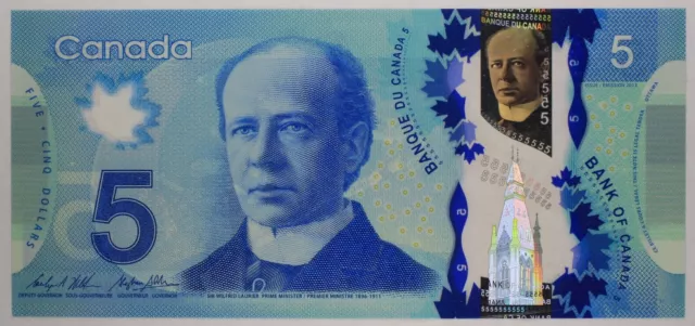 Canada 2013 - $ 5 - BC-69c -P106c - Wilkins-Poloz - Prefix 'HCR' - Choice UNC