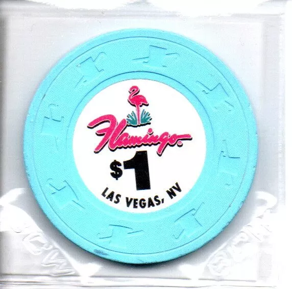 Flamingo Casino Las Vegas Nevada 1 Dollar Gaming Chip as pictured