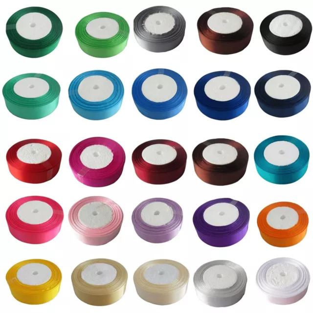 Satin Ribbon size 6,10, 12,15,20,25,30,38,50mm BUY 2 & GET1 FREE ADD 3 IN BASKET 2