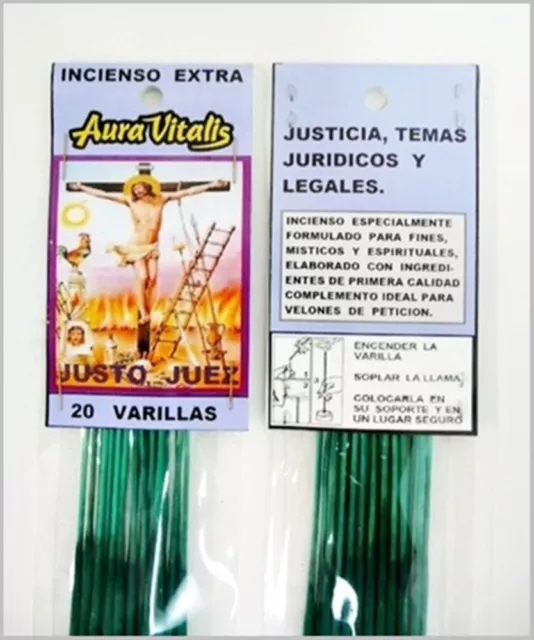 Justo Juez Incienso Esotérico, Esoteric Incense 20 Varillas / Sticks.