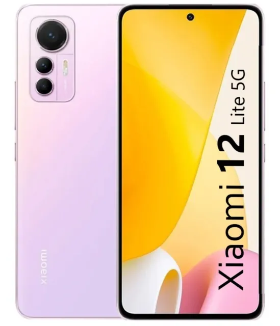 Smartphone Cellulare Xiaomi 12 Lite 5G 8+128GB RAM 6,55" NUOVO ORIGINALE Pink