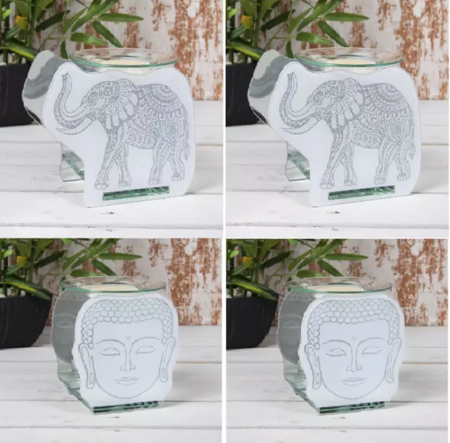 Buddha Fragrance Elephant & Meditating Oil Burner Wax Melt Tea Light Holder Gift