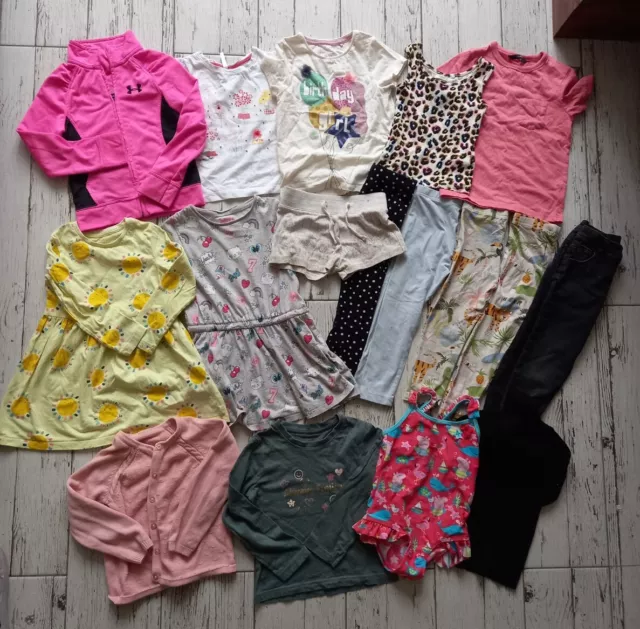 Large Bundle Of Girls Clothes Leggings Dresses Tops 4-5