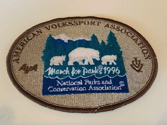 Advertising Patch Logo Emblem Sew vtg patches National Park volkssport Bear 1996