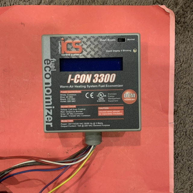 ICS  I-CON 3300 Warm Air Heating System Fuel Economizer DCM 24-220V USED