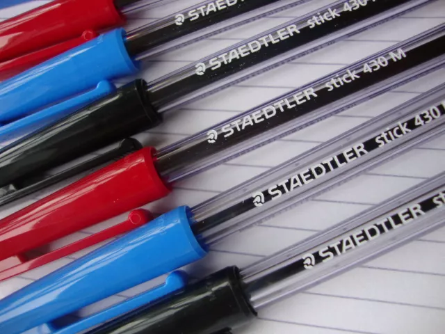 STAEDTLER Kugelschreiber Stifte - Schwarz + Blau+ Rot - Packung 10