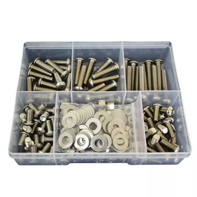 Button Socket Screw Assortment Kit 5/16" UNC Stainless G304 Nut Washer BSW #91