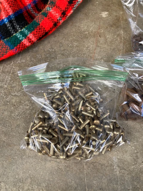 Mixed Lot Of  Steel Rivets Vintage Hardware